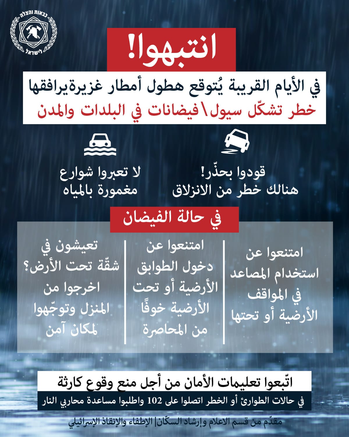 طواقم الاطفاء والانقاذ تعمل على معالجة فيضانات في نيشر وتخلّص عالقين وتستعد لأي طارئ جديد